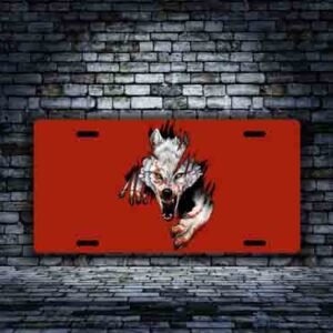 Wolf ripping out of Background