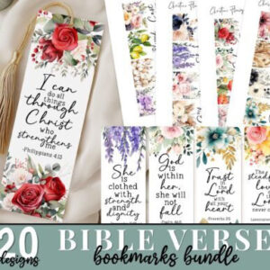 20 Bible Verse Bookmark Bundle