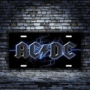ACDC Lightning Custom License Plate