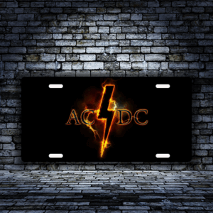 ACDC Thunderbolt Custom License Plate